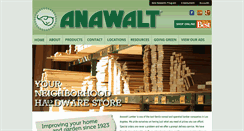 Desktop Screenshot of anawaltlumber.com